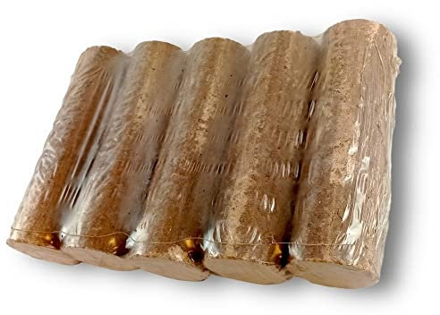 5 Bûches de Bois compressé hêtre 100% Naturel, Haut Pouvoir calorifique 18 MJ/kg, 3X Plus performant, pour poêles et Inserts, écologique, Stockage Facile, fabriqué dans Les Vosges | Kibros BUCHE05