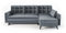 Siblo Ecksofa mit Schlaffunktion Beni Kollektion - Große Couch L Form 4 Personen - Schlafcouch mit Bettkassen - Klappsofa mit Bettkasten Sofa 4-Sitzer - 240x150x88 cm - Grau - Rechte Ecke