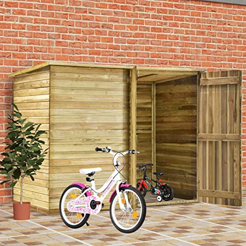 ARKEM Fahrradgarage 232x110x170 cm Kiefernholz Imprägniert Kleines Gartenhaus Fahrradgarage GeräTeschuppen