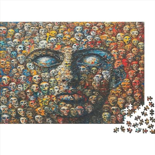 2023 Hölzern Puzzle Abstrakter Avatar, Familienurlaub-Puzzle 1000 Teile Puzzles, Puzzles,Hausdekoration, Erwachsene