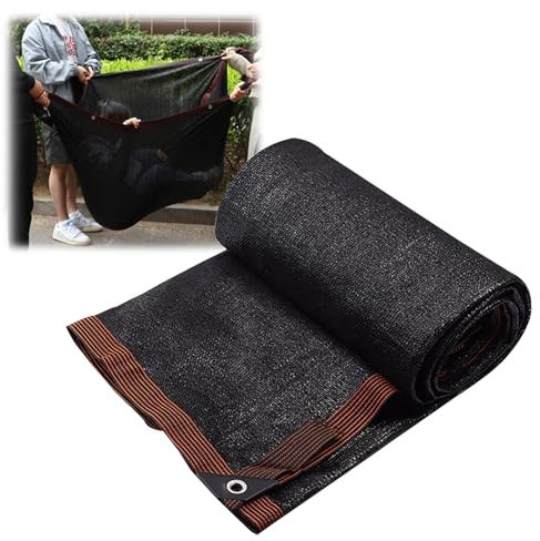 90% Toile d'ombrage Extérieur Filet d'ombrage pour Plantes Serre Carport Couverture d'ombrage avec Oeillets Noir Bâche en Maille pour Jardin Patio Pergola Carport (Size : 5x6m)