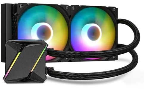 DARKROCK Enfriador líquido para CPU D240 con radiador de 240 mm, luces RGB direccionables, bomba de cobre puro y AMD, AM5/AM4, soportes Intel LGA 1700/1200, color negro