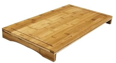 Tabla Cortar de Cocina de Bambú Multiusos, Cubre Vitrocerámica, Función de Protector de Vitrocerámica, Bandeja de Presentación de Alimentos