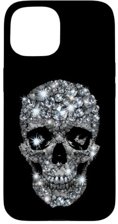 Hülle für iPhone 15 Totenkopf Made in Diamonds - Grafikdesign