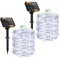 btfarm 2 Pack Solar String Lights Outdoor Garden, Total 80FT 240LED Fairy Lights Solar Powered 8 Modes Copper Wire Lights for Decorating Garden, Yard, Tree, Christmas, Cool White