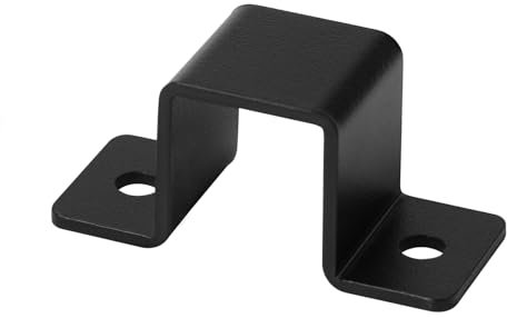 TSSS 20 PCS 25.4 x 25.4 mm Black Square Tube Strap Clamp for 1 x 1 Pipe, U Shape Pipe Clamp