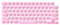 Almohadilla de teclado de silicona antiarañazos para MacBook Pro 14 2021-2024 perfectamente compatible con teclado de silicona a prueba de polvo (rosa)