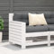 Myheimly Gartensofa mit Armlehne Weiß 69x62x70,5 cm Massivholz Kiefer
