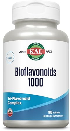 KAL Bioflavonoid Complex | 1000mg | 100 Tabletten | vegan | laborgeprüft | Nahrungsergänzungsmittel mit Bioflavonoiden aus Zitronen, Orange, Grapefruit