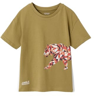 Vertbaudet T-Shirt Jungen mit Tiger-Print, mit Recycling-Baumwolle