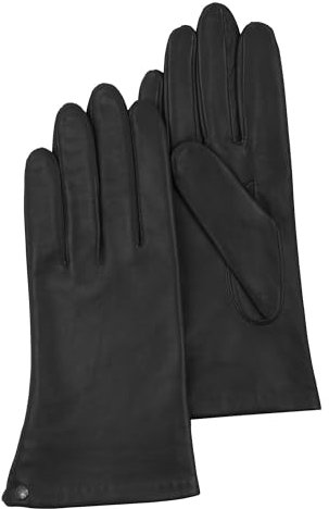 ISOTONER Gants cuir doublés soie femme,Noir,7.5 (M)