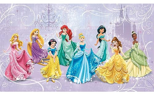 RoomMates JL1280M Disney Princess Royal Debut Prepasted Mural 6-Feet by 10.5-Feet, Ultra-Strippable