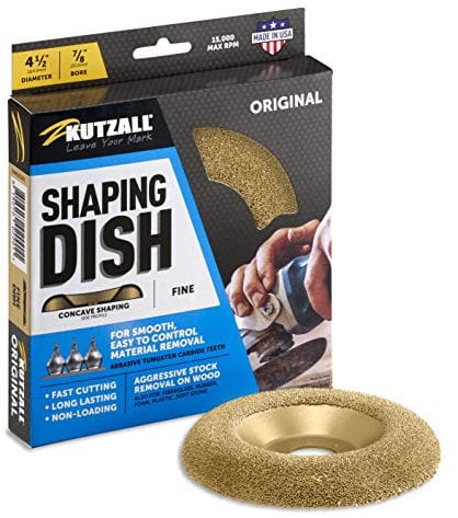 Kutzall Disco Perfilador Original - Fino, 4-1⁄2 (114,3mm) Dia. X 7⁄8 (22,2mm) Taladro - Accesorio para DeWalt, Bosch, Milwaukee, Makita. Carburo de Tungsteno Abrasivo, DW412O230
