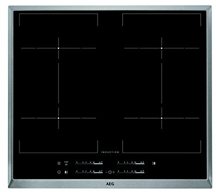 AEG-Electrolux HKE 64450 X-B Kochfeld Elektro/Induktion / 57,6 cm/Flexibles Kochzonen/Einfache Bedienung/edelstahl