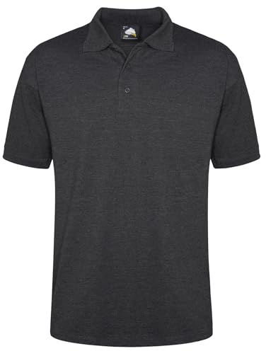 ORN Polo Shirt for Men Adult, Heavyweight Polo T-Shirt for Work & Casual Wear, Hard-Wearing Premium Quality Mens Workwear Poloshirt, 1150-Charcoal, S