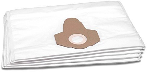 vhbw 5x Vacuum Cleaner Bag compatible with Hanseatic Champion Vacuum Cleaner -microfleece, White