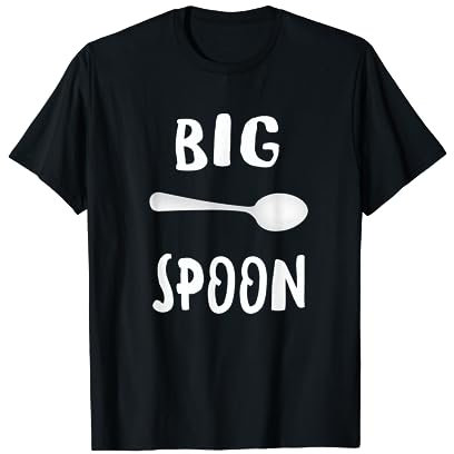 Big Spoon T-Shirt Funny Matching Family Couple Shirts T-Shirt