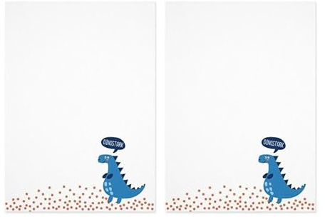 Notizblock-Set Dinosaurier/ Drache (für Kinder): 2er Set, DIN A6 je 25 Blatt
