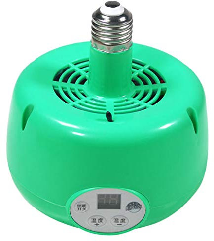 Yardwe Animaux de Compagnie Lampe Chauffante Poulailler Chauffage Température Réglable Couveuse Lampes pour Poulet Lézard Tortue Aquarium Serpent Vert