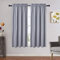 CAROMIO Cortinas de Panel Repelente al Agua Cortinas Modernas de Panel de Cocina con patrón en Relieve Cortinas Cortas para Ventanas pequeñas Cortina Corta, 2 x W 76 cm x H 114cm, Gris, Juego de 2