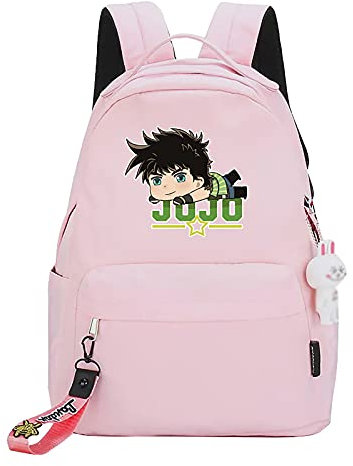 jiminhope Anime JoJo's Bizarre Adventure Rucksack Josuke Bag JOJO Rucksack Giorno Giovanna Daypack Kujo Jotaro Bookbag GioGio Schultasche 29,0 cm * 14,0 cm * 41,0 cm