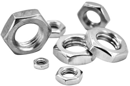 Sechskantmuttern (niedrige Form) DIN 439 Edelstahl V2A/A2 M3/M4/M5/M6/M8/M10/M12/M14/M16/M18 // EHK-Verbindungstechnik