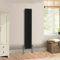 Warmehaus Radiateur vertical traditionnel en fonte à triple colonne Noir 1500 x 292 mm – Idéal pour salle de bain, cuisine, salon