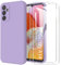 MOONESS kompatibel mit Samsung Galaxy A14 4G / 5G Hülle,Handyhülle für Samsung Galaxy A14 4G / 5G mit 2 Stück Schutzfolie,Liquid Silikon TPU Schutzhülle Dünn Backcover - Lila
