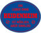 Indigos UG - Schild Fussball - 19x15 cm oval - Ein Leben ist möglich aber sinnlos Heidenheim Fan - blau - rot - Schilder für Fußballfans - Fanartikel - Merchandise - Hinweisschild - Warnschild