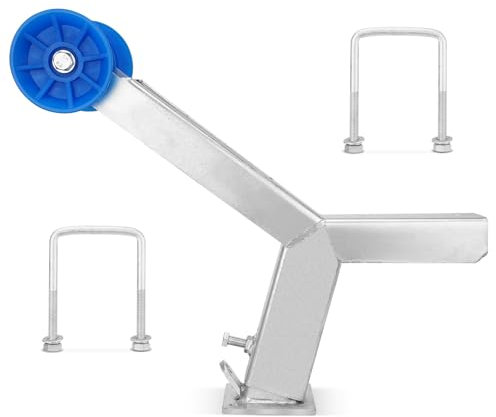 Boat Trailer Winch Post with Roller Compatible with 3 W X 4 H Boat Trailer Drawbar, Height Adjustable Boat Winch Mounts, Boat Trailer Winch Stand