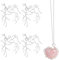 Mabor Astform Lünette Anhänger，4 Stück Pronganhänger Charms Anhänger Set Schmuck Selber Machen Set Metall Zinken Charm Tablett Lünette Unregelmäßige Charms Schmuckherstellung Zubehör