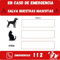 ANIMALUJOS - Pack 3 Pegatinas Emergencia Mascotas Perros Gatos | Señal Adhesiva para Casa | Salvamento Animal en Incendios | Resistente Agua y Sol | Espacio para Nombres