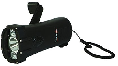 POWERplus Shark Wasserdichtes Dynamo Kurbel / USB aufladbares LED-Taschenlampe / Not Ladegerät Schwarz