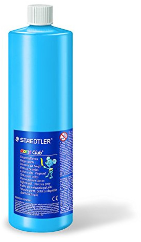 STAEDTLER Fingermalfarbe Noris junior (intensive, lichtechte Farben, leicht mischbar, schnell trocknend, Anwendung auf Papier, Pappe, Holz und Glas/Fenster, Flasche à 750 ml, rot) 8811-2