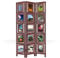 Homestyle4u 972, Paravent Fotowand 3 teilig Raumteiler Fotogalerie Holz Braun Sichtschutz