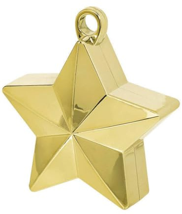 Amscan 117800-19 Gold Shiny Star Balloon Weight Party Decoration - 1 Pc