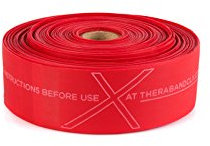 TheraBand CLX Latex-Free Resistance Band, 110 Loops for Pilates, Home Gym, Professional Physical Therapy & Fitness Equipment, 22 Metre, Red, Medium