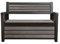 Keter Gartenbank Hudson Bench, Polypropylen, 139x64x89 cm, grau, inkl. Auflagenbox 138 cm, grau