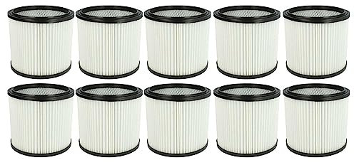 vhbw 10x Faltenfilter kompatibel mit Lavor/Lavorwash GN 22, Ashley 300, Ashley 100, GBX 32, GBX 22 Staubsauger - Filter, Patronenfilter, weiß