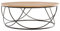Miliboo Couchtisch Holz und Metall Schwarz rund 80 cm LACE
