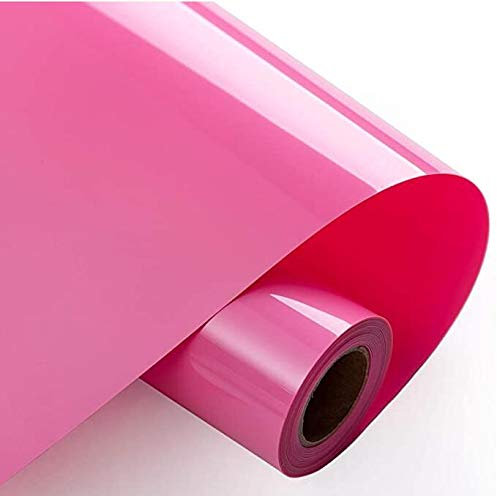 Foeska Plotterfolie Textil-30.5cmx3m rosa Flexfolie zum Aufbügeln auf T-Shirt(rosa)