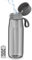 PHILIPS Filtered Water Bottle, BPA-Free Tritan Plastic Water Bottles, Replaces 450 Plastic Water Bottle with Reusable GoZero Everyday Water Filter, Portable Filtering Bottle for Travel, 22 oz, Grey