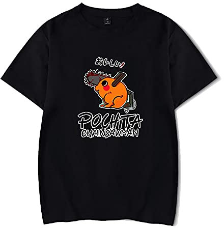 Chainsaw Man T-Shirt Summer Short Sleeve Pochita T-Shirts Chainsaw Man Devil Power T-Shirt Casual Harajuku Streetwear for Men Women Teens