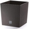 URBNLIVING Rattan Design Elegant Tall Large Plant Pot Flower Indoor Outdoor Garden Planters (Brown, Square [Large])