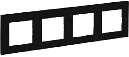Cadre de finition quadruple noir Niloe Step encastré