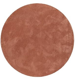 Wecon Home Kuschelig weicher Esprit Hochflor Teppich, bestens geeignet fürs Wohnzimmer, Schlafzimmer und Kinderzimmer RELAXX (120 cm rund, Cognac)