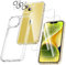 UniqueMe für iPhone 14 Hülle, 5-in-1-Set Handyhülle für iPhone 14 Case Rundumschutz Schutzhülle Cover, 1 Handyhülle & 2 Schutzfolie & 2 Kameraschutz - Transparent