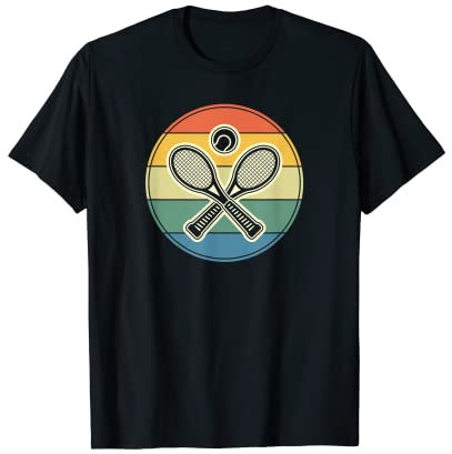 Tennisschläger mit Tennisball - Tennis Logo im Retro Style T-Shirt