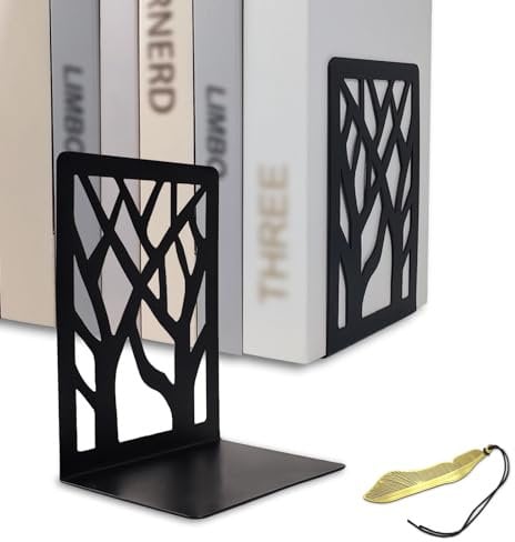 Mgood Serre Livre Original, Serre-Livre en Métal, Presse Livre Rangement Serre-Livres Cale Livres Etagere Range Livres Bloc-Livre pour étagère la Maison, Bureau, Écoles(1 Pair Noir, 9x12x16 cm)
