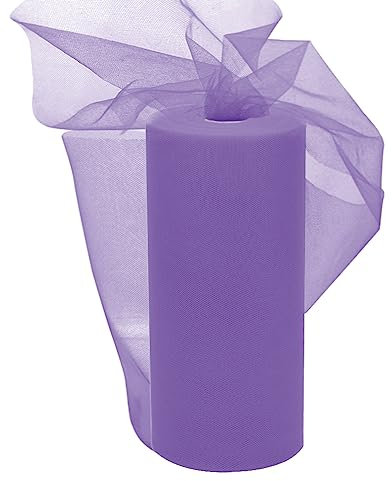 Tülle Roll Tüll Stoff Lila 30cm x 92M, EUBSWA Tüll Rollen Tüllband für Brautkleider Ballett-Kleider Hochzeit Party Deko Handwerk